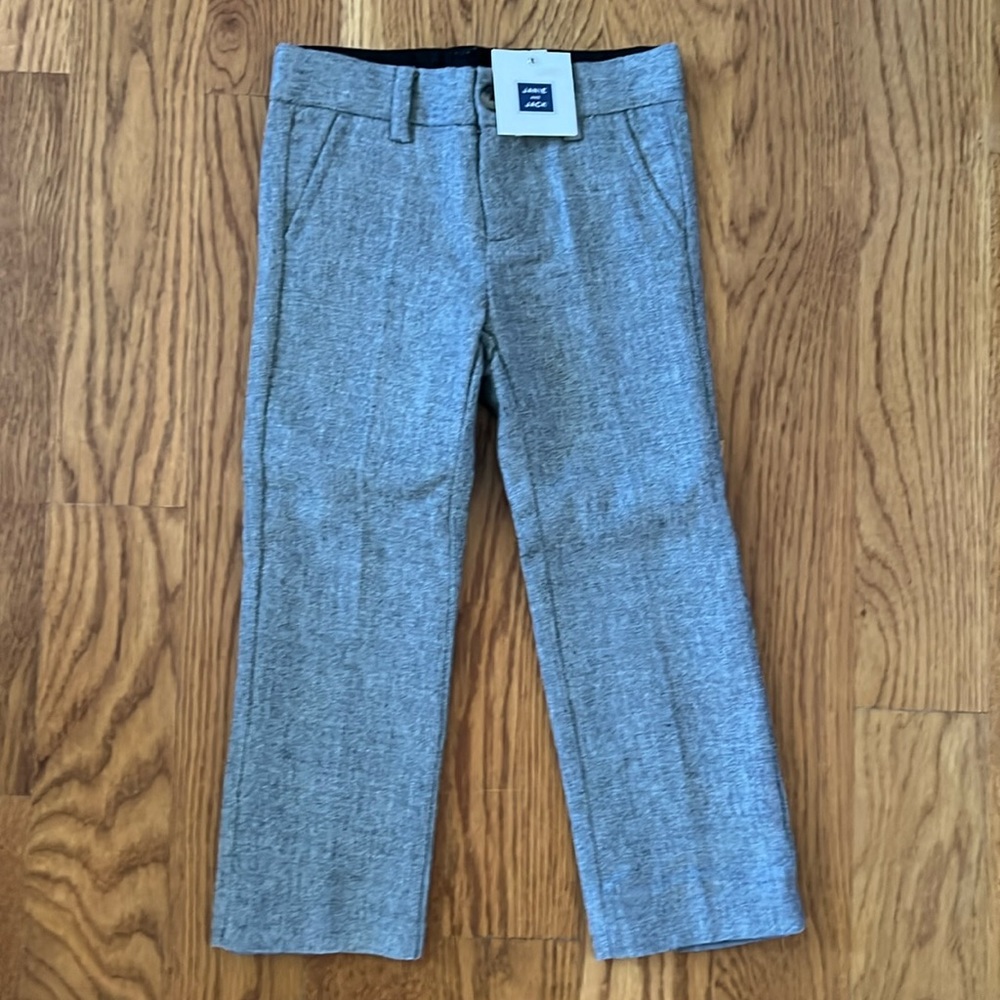 Toddler Boy 3T Janie and Jack Grey Wool Pants NWT.